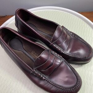 Men's Rockport‎ Penny Loafers Sz.11W Burgundy Slip-On Shoes Comfort DMX Wedding